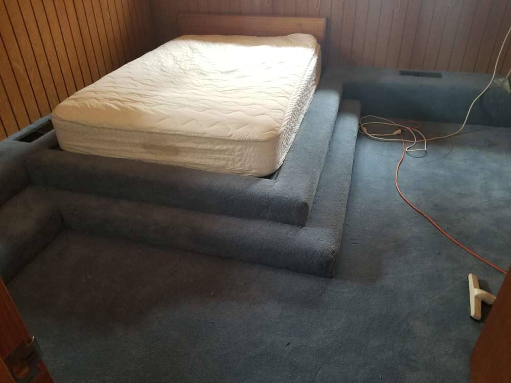 Carpeted bed frame in Cottonwood Heights, UT from Underwood Carpets & Floorcovering