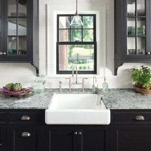 Kitchen farmhouse inspired countertop Offered at Dunedin Floors and Granite in Tampa, FL Kitchen farmhouse inspired countertop Offered at Dunedin Floors and Granite in Tampa, FL