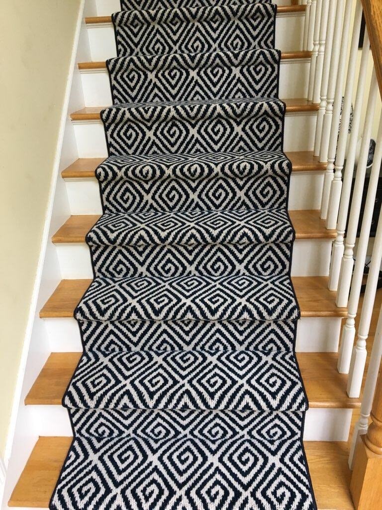 Patterned carpet stair runner in Westbrook, CT from Westbrook Floor Covering