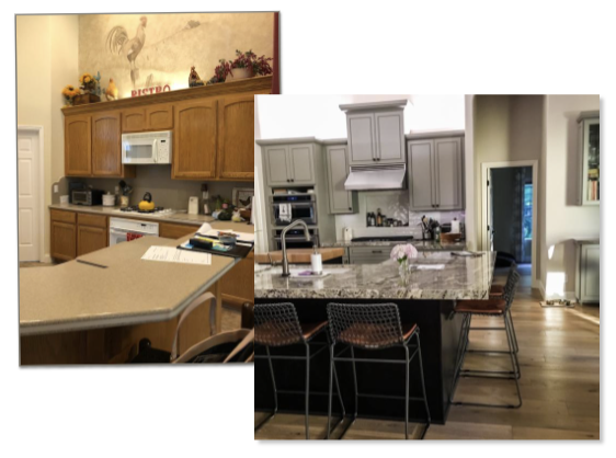 Same kitchen after. New cabinets, new layout, granite… Yummy!